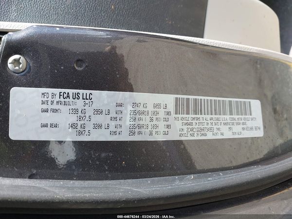 2017 CHRYSLER PACIFICA LIMITED