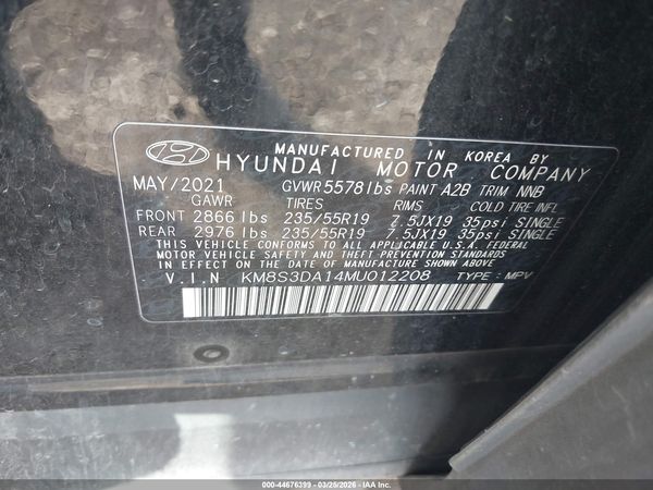 2021 HYUNDAI SANTA FE HYBRID SEL PREMIUM