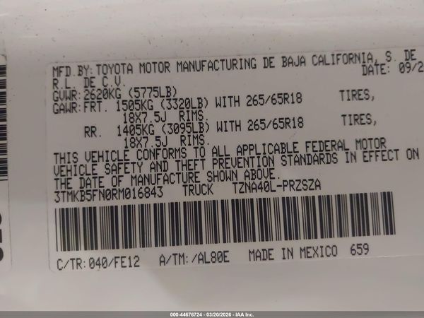 2024 TOYOTA TACOMA TRD SPORT 2WD