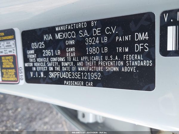 2025 KIA K4 EX