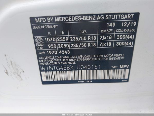 2020 MERCEDES-BENZ GLA 250 GLA250
