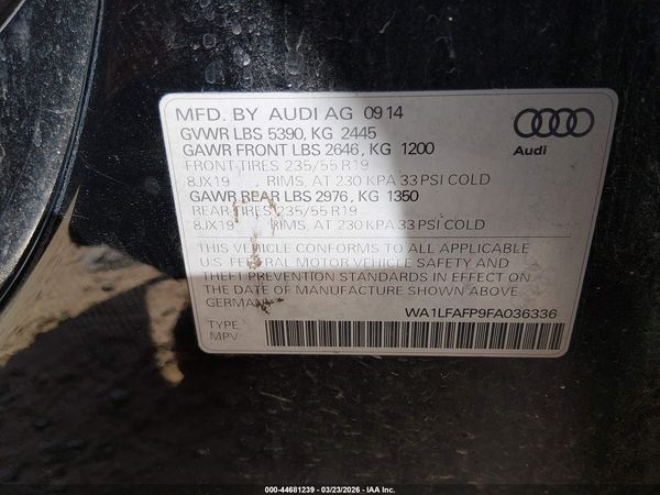 2015 AUDI Q5 2.0T PREMIUM