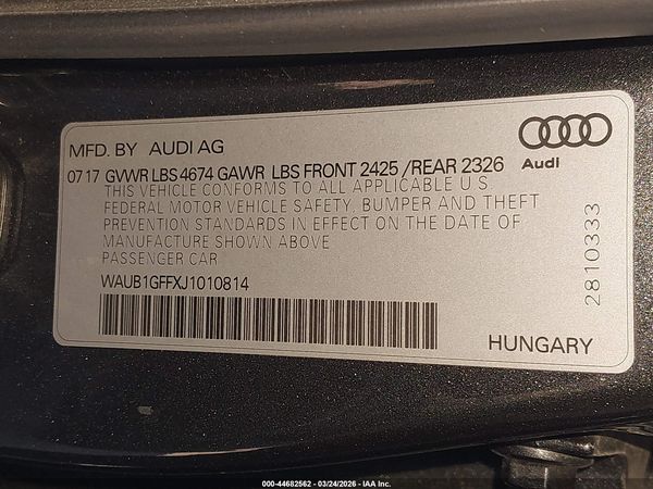 2018 AUDI S3