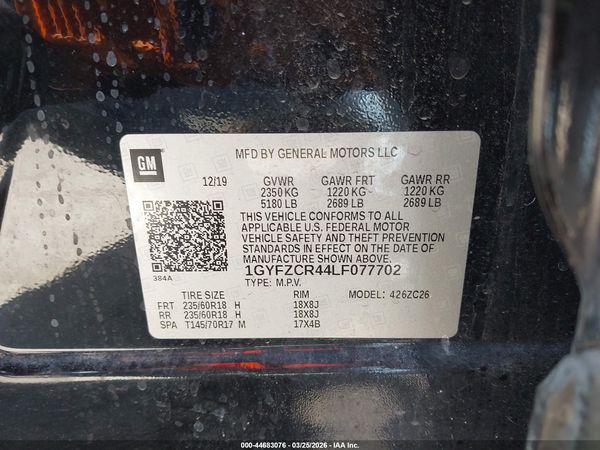 2020 CADILLAC XT4 FWD PREMIUM LUXURY