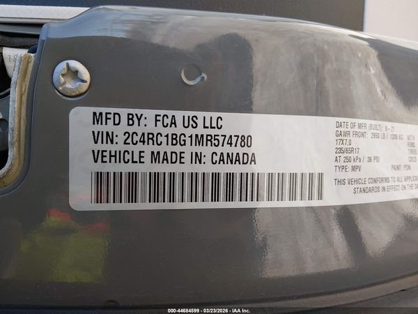 2021 CHRYSLER PACIFICA TOURING L — I9