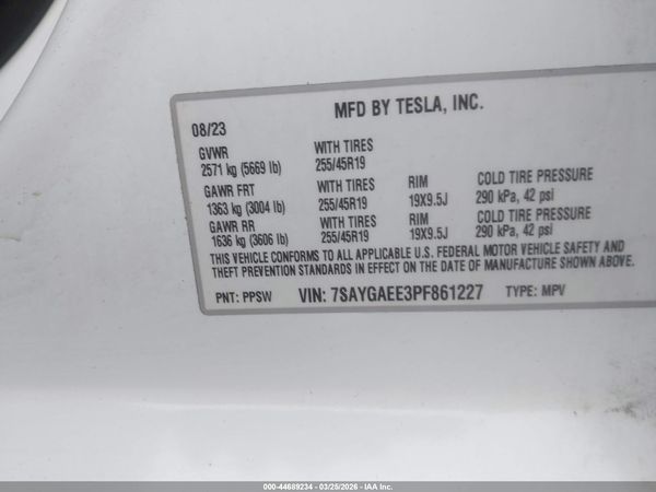 2023 TESLA MODEL Y