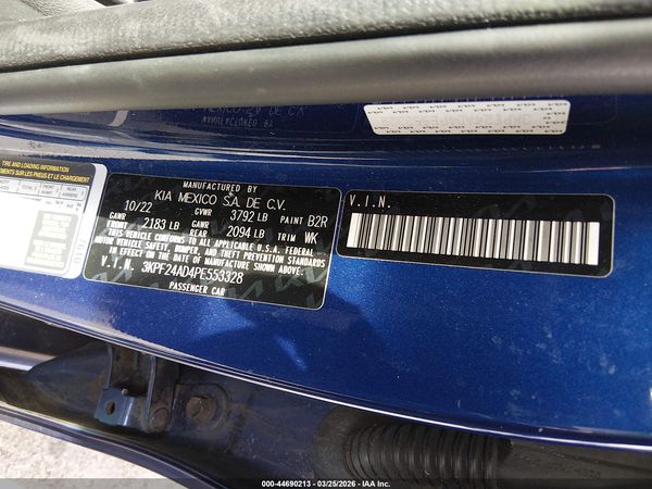 2023 KIA FORTE LXS