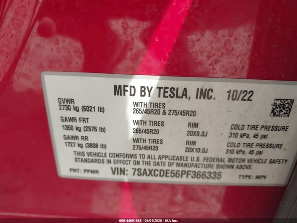 2023 TESLA MODEL X