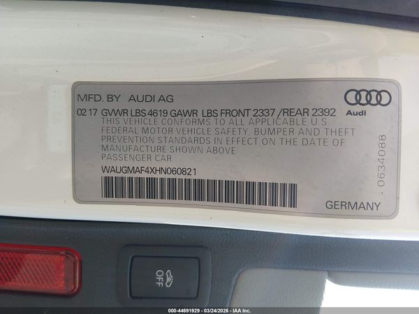 2017 AUDI A4 2.0T ULTRA PREMIUM