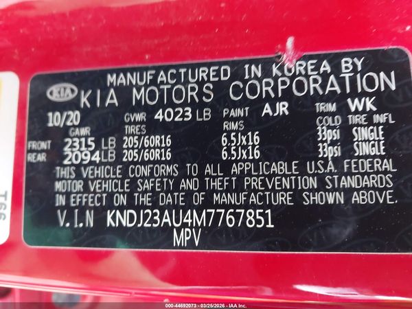 2021 KIA SOUL LX