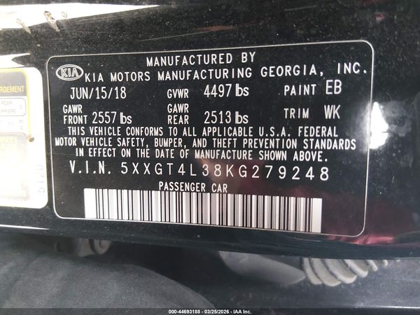 2019 KIA OPTIMA LX