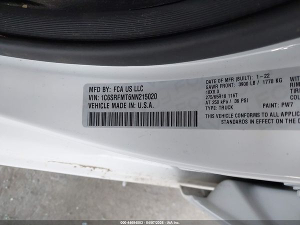 2022 RAM 1500 Big Horn, Lone Star
