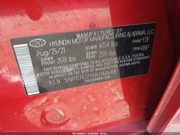 2022 HYUNDAI SONATA SEL PLUS