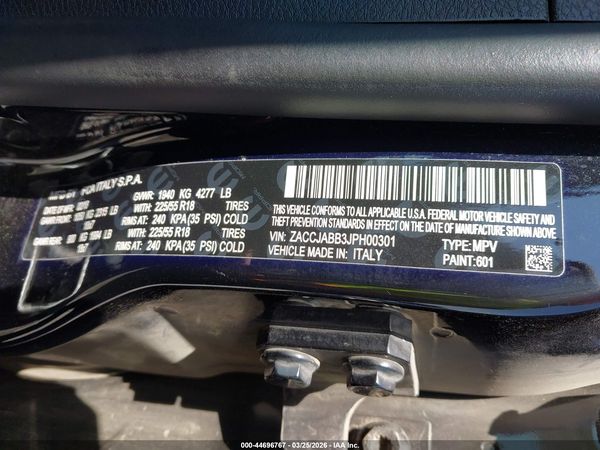 2018 JEEP RENEGADE ALTITUDE FWD