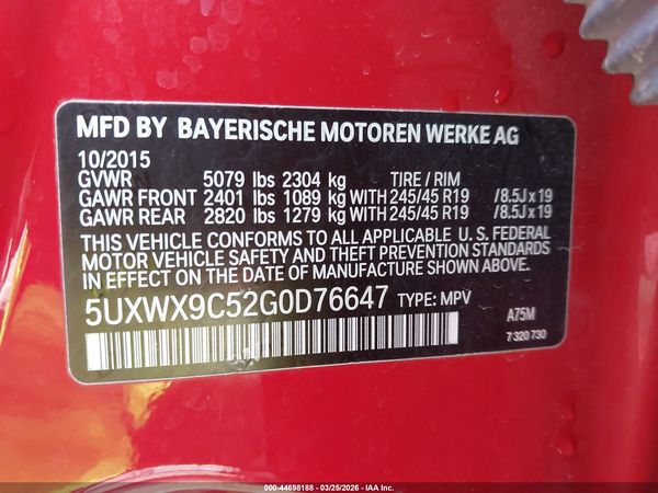 2016 BMW X3 XDRIVE28I