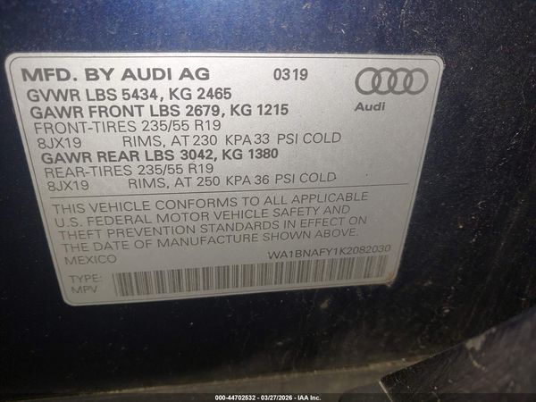 2019 AUDI Q5 45 PREMIUM