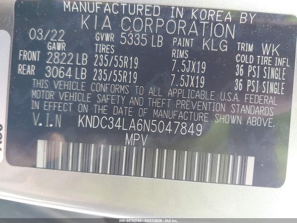 2022 KIA EV6 WIND