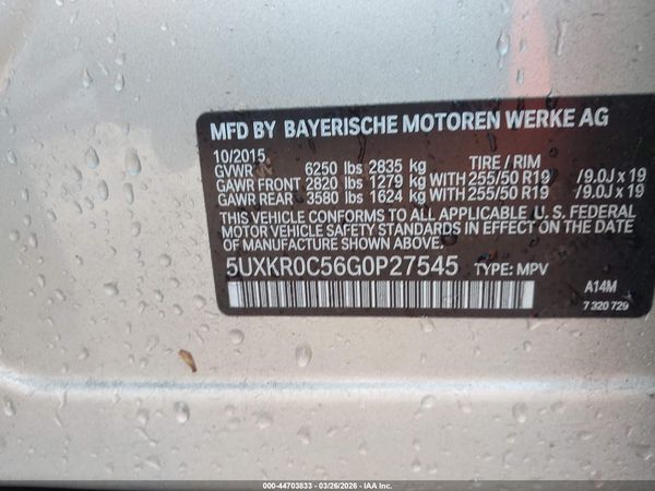2016 BMW X5 XDRIVE35I