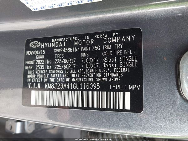 2016 HYUNDAI TUCSON SE