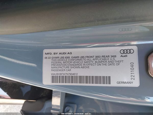 2022 AUDI RS E-TRON GT QUATTRO