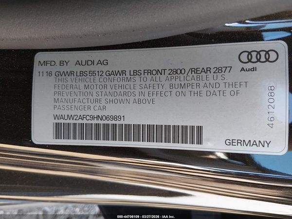 2017 AUDI A7 3.0T PREMIUM PLUS