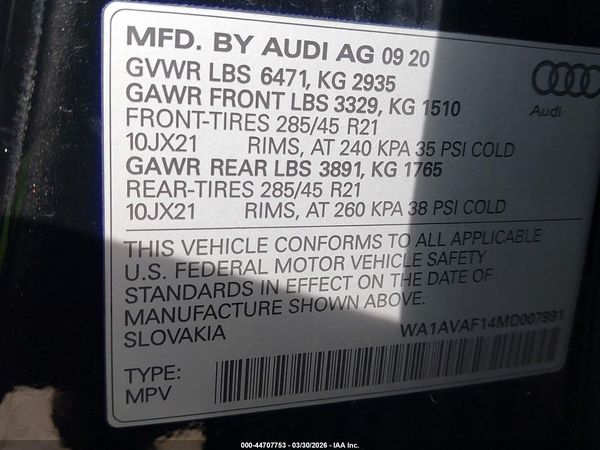 2021 AUDI Q8