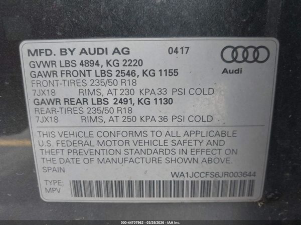 2018 AUDI Q3