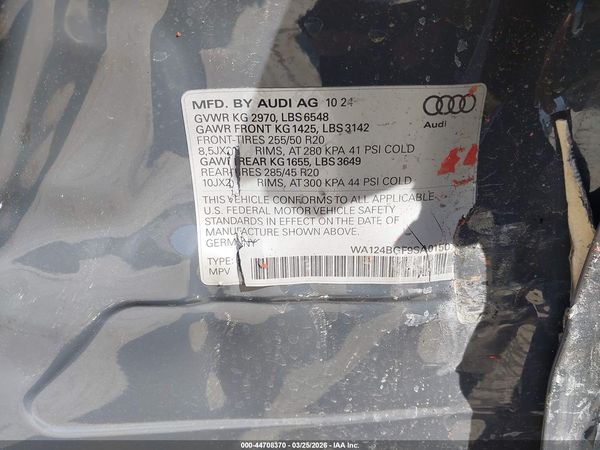2025 AUDI Q6 E-TRON PREMIUM PLUS QUATTRO