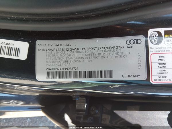 2017 AUDI A6 3.0T PREMIUM PLUS