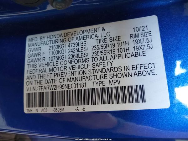 2022 HONDA CR-V AWD TOURING