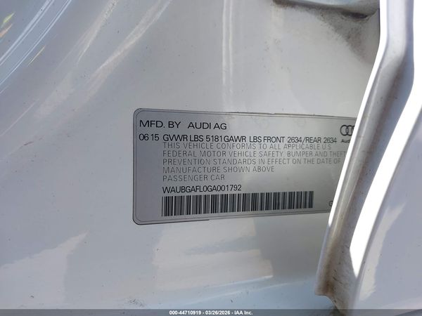 2016 AUDI S4 3.0T PREMIUM PLUS
