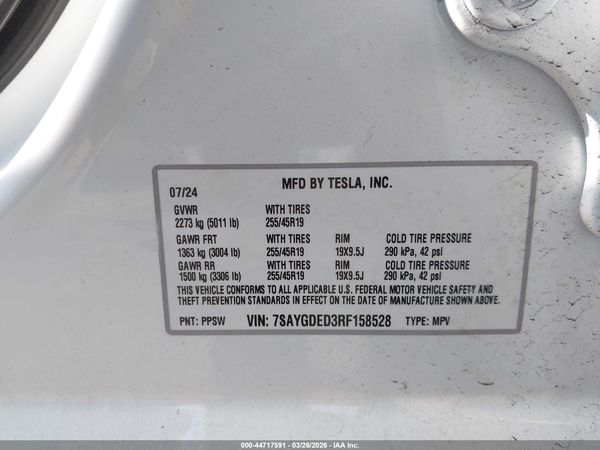 2024 TESLA MODEL Y
