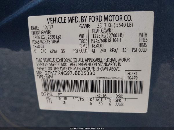 2018 FORD EDGE SE