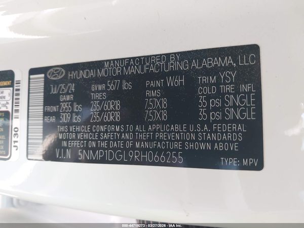 2024 HYUNDAI SANTA FE SE — I9