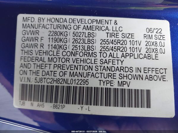 2022 ACURA RDX