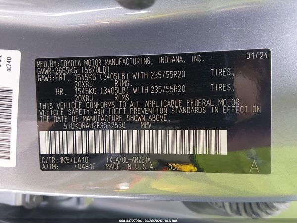2024 TOYOTA HIGHLANDER PLATINUM