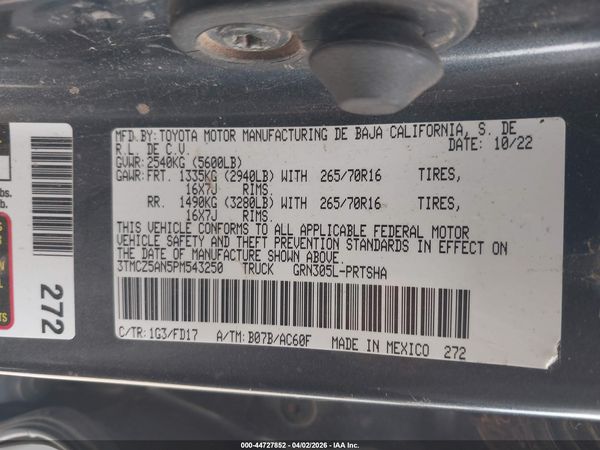 2023 TOYOTA TACOMA TRD OFF ROAD