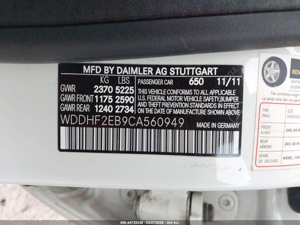 2012 MERCEDES-BENZ E 350 BLUETEC E350 BLUETEC