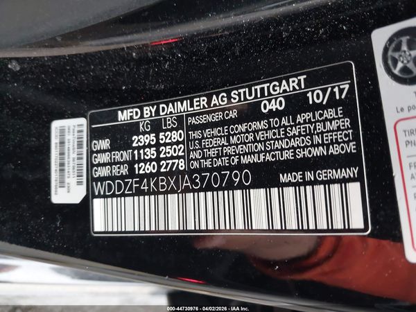 2018 MERCEDES-BENZ E 300 4MATIC