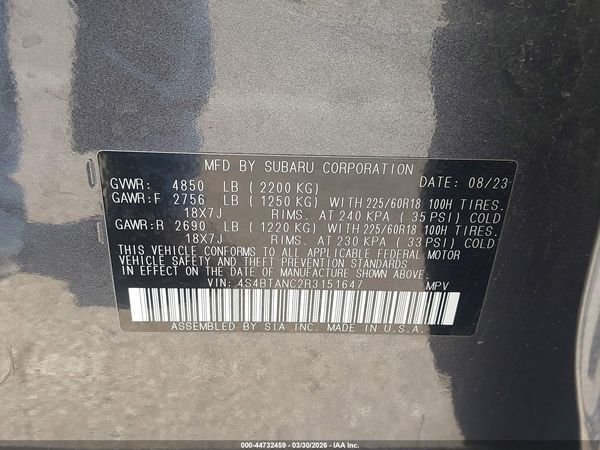 2024 SUBARU OUTBACK LIMITED — I9