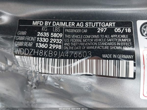 2018 MERCEDES-BENZ AMG E 63 S 4MATIC