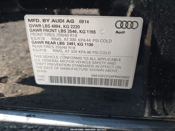 2015 AUDI Q3 2.0T PREMIUM PLUS