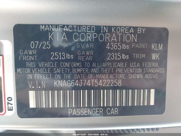2026 KIA K5 GT-LINE FWD