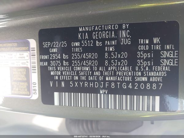 2026 KIA SORENTO X-LINE EX