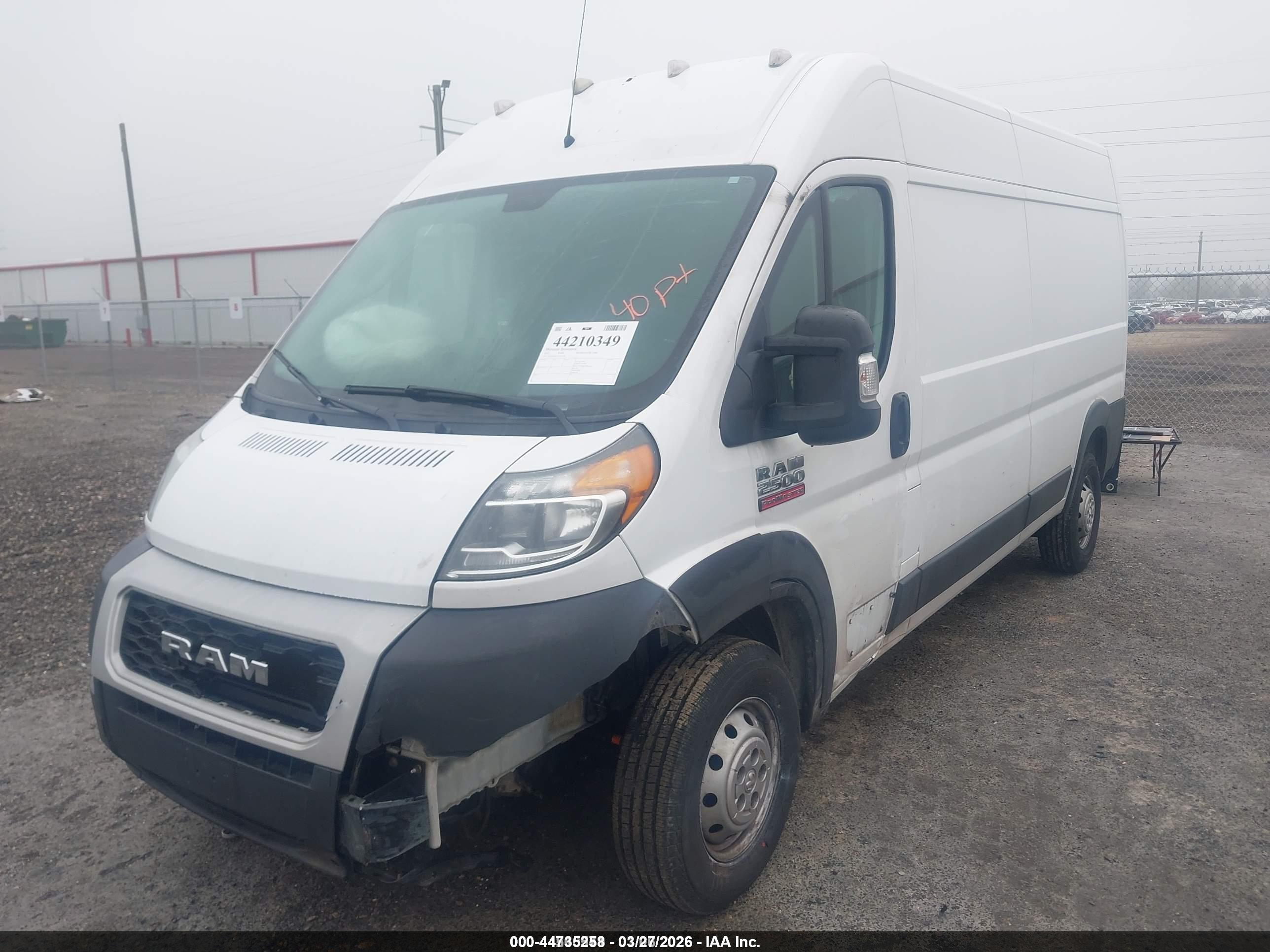 2020 RAM PROMASTER 2500 HIGH ROOF 159 WB