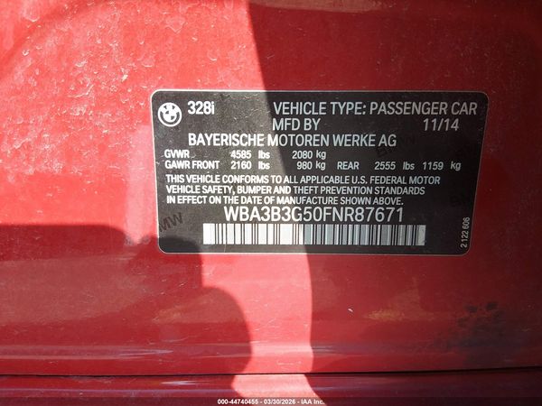 2015 BMW 328I XDRIVE