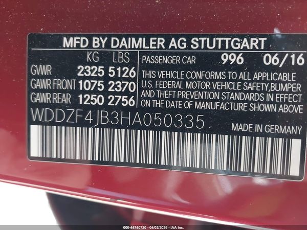 2017 MERCEDES-BENZ E 300 E300