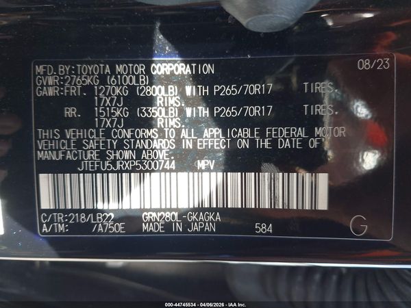 2023 TOYOTA 4RUNNER SR5 Prem