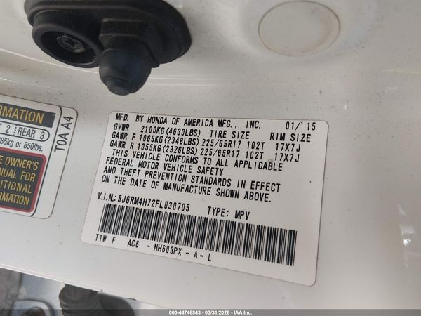 2015 HONDA CR-V EX-L