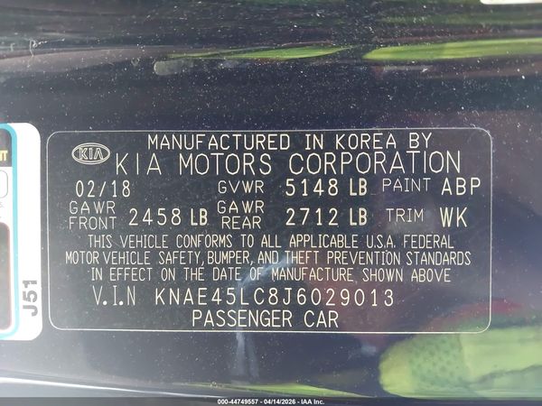 2018 KIA STINGER GT1